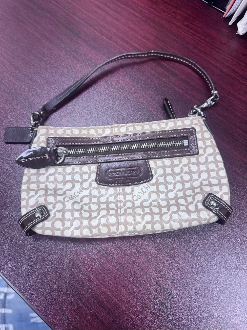Vintage Y2K Coach Penelope Opt Art C Coated Canvas mini bag